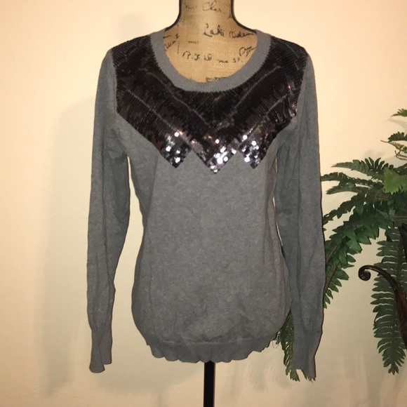 Express Sequined Sweater/Top - Picture 2 of 6